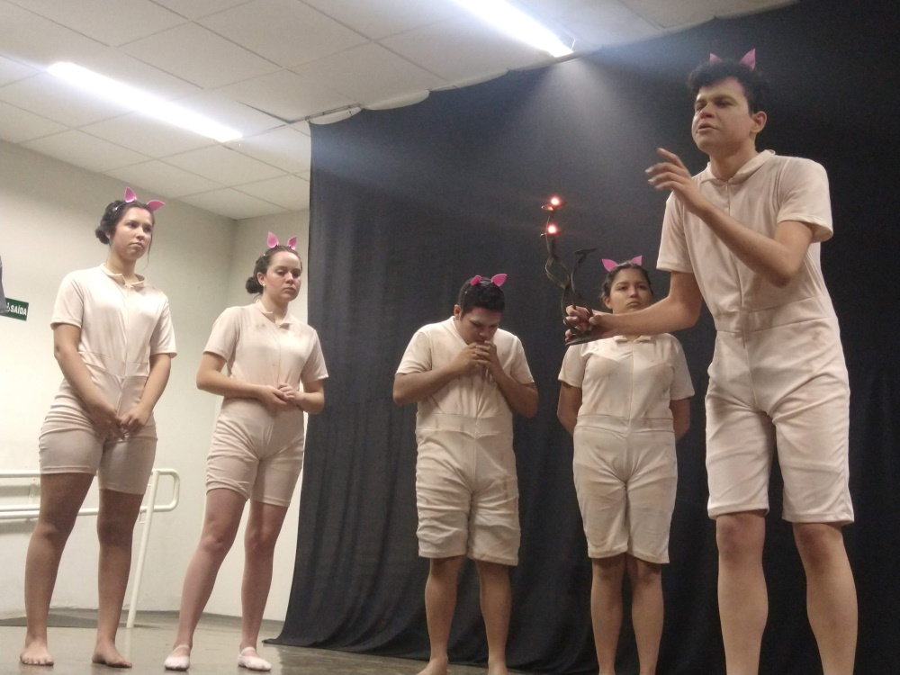 Foto 17 Apresentação da peça A Revolução dos Bichos durante a Flif 2019